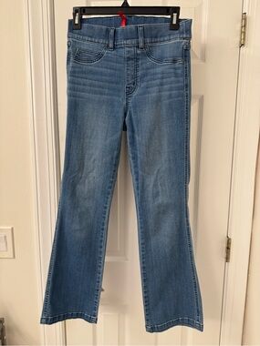 SPANX Mid Wash Blue Flare Jeans